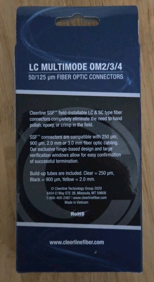 CleerLine SSF-LC-MMFPC-10 (10 pack) OM2/3/4 50/125 Fibre Optic