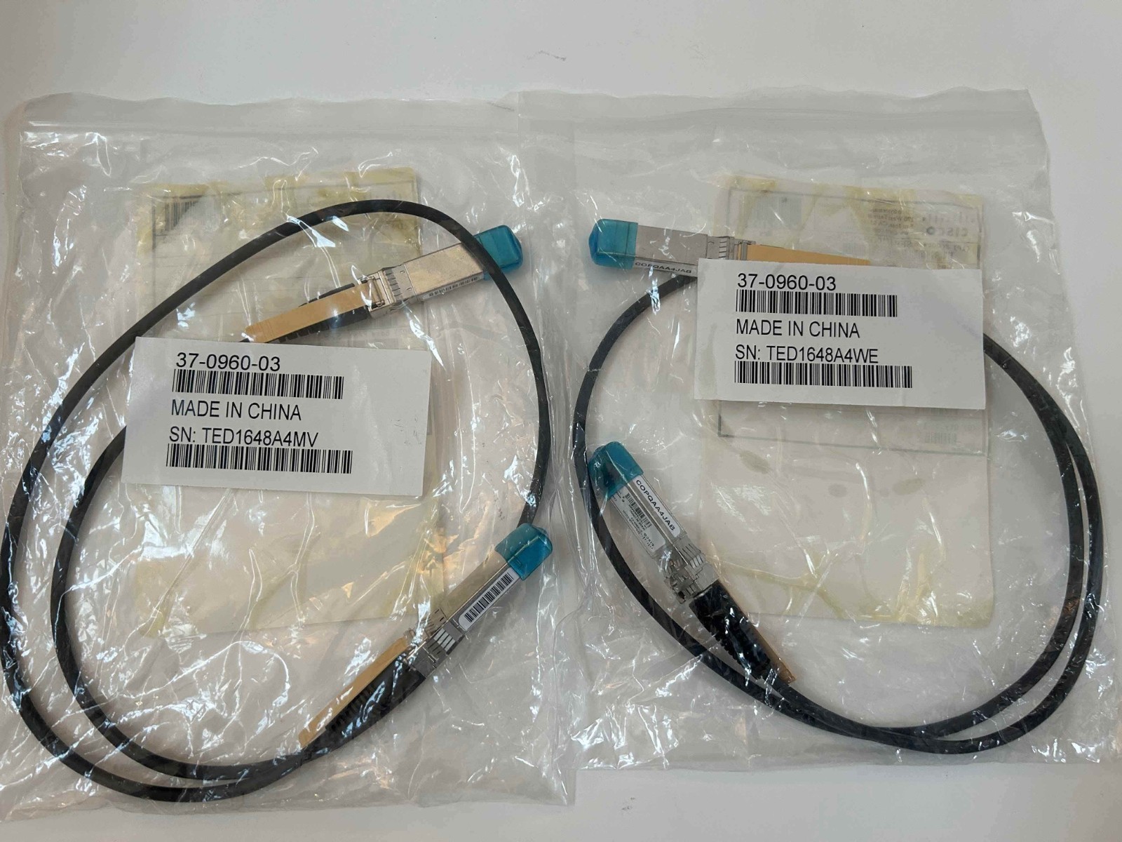 NEW 2 x Cisco SFP-H10GB-CU1M 10GBASE-CU SFP+ Cable 1 Meter Direct Attach Cable