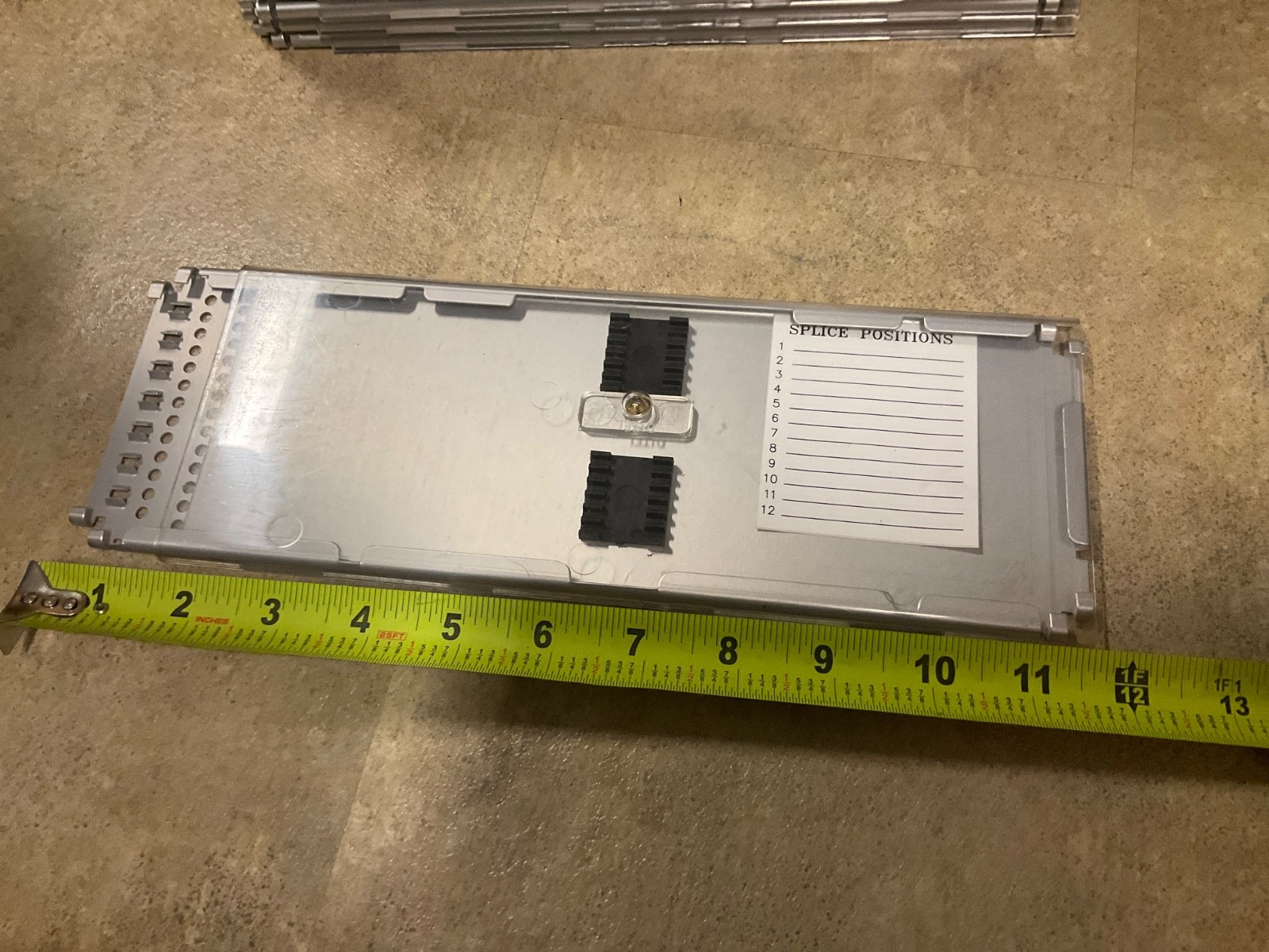 12 Fiber Splice Tray – Heat-Shrink Fusion Splices – DITEL NOS (sold each)