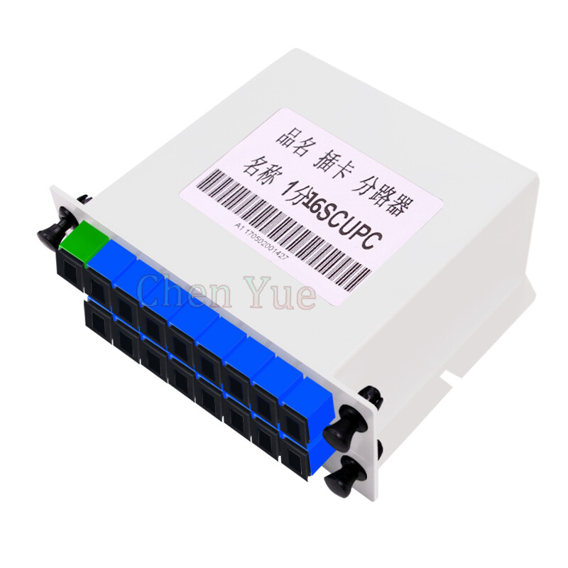 Cassette Type Plug IN Modual 1 *16 PLC Fiber Optic Splitter Box SC UPC Connector