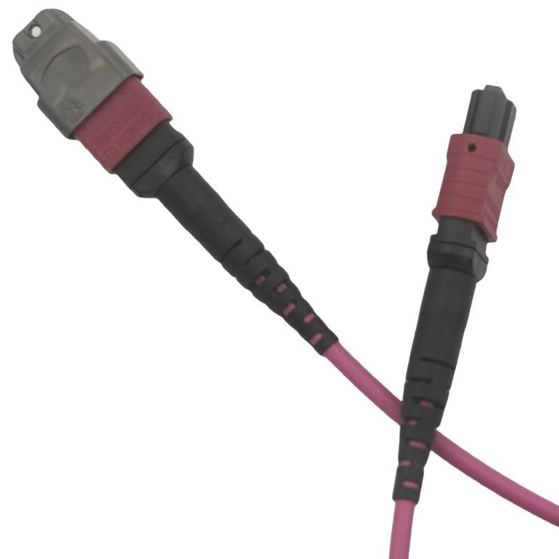 12 Fibers OM4 50/125 multimode Fiber Cable MPO Female to MPO Female Patch Cord