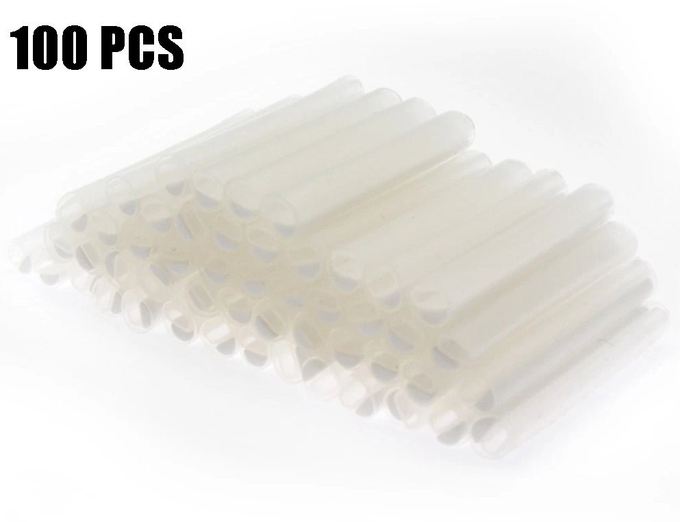 100 PCS Ribbon Splice Protector 40mm Tube Sleeve For 12 Core Pigtail Fiber Optic