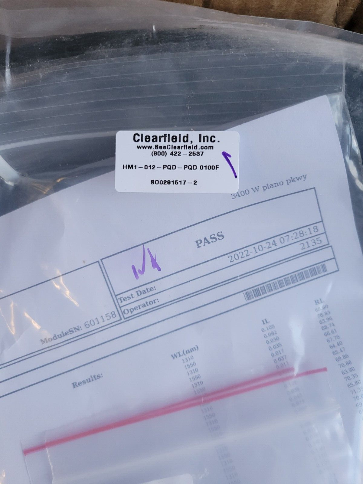 CLEAR HM1-012-PQD-PQD-0100F FLAT DROP TONEABLE CABLE PATCHCORD SINGLEMODE 12F