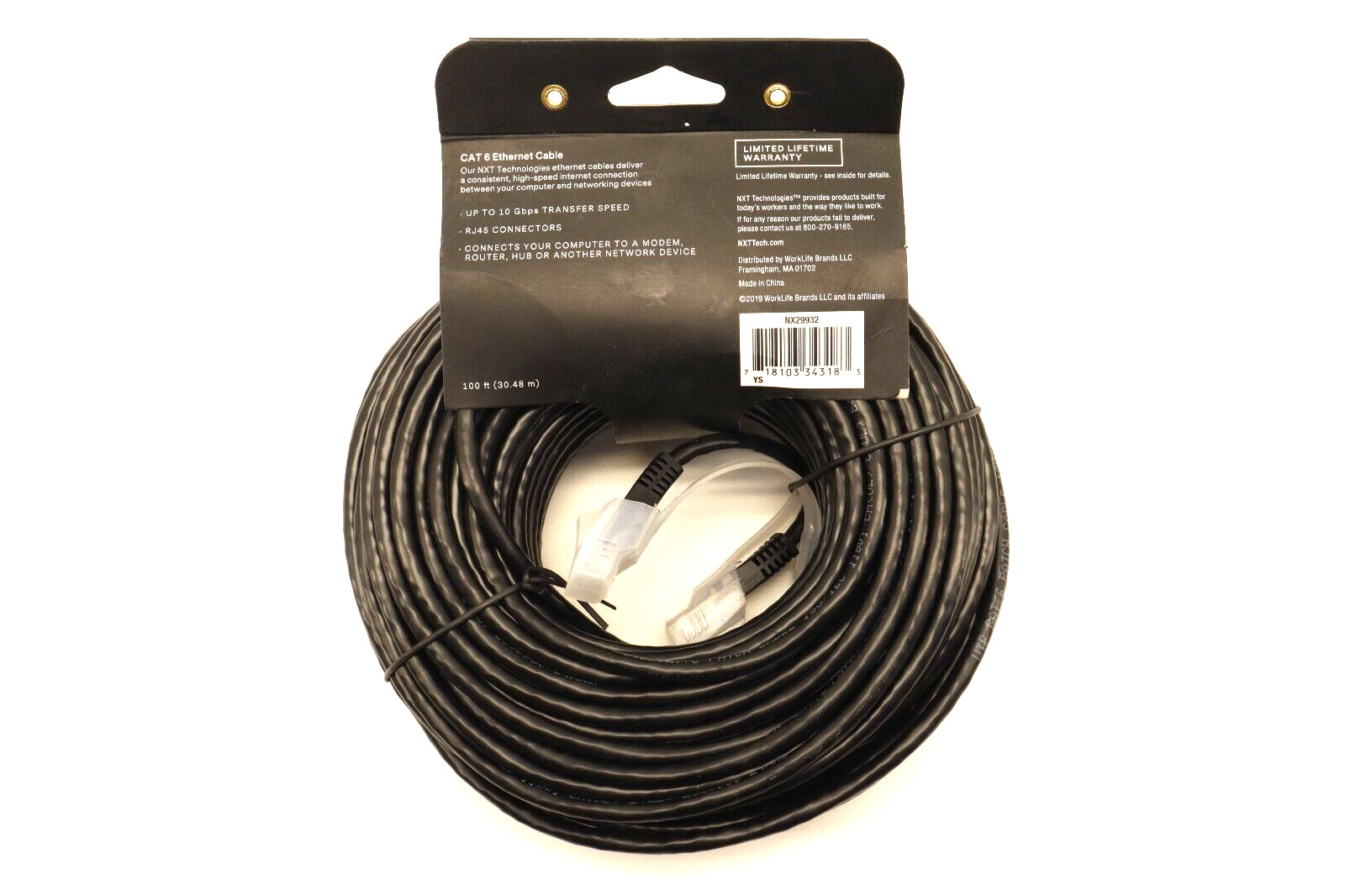 2x NXT TECHNOLOGIES CAT6 100ft/50ft Ethernet Cable & 2xDisplay Port to HDMI 6Ft