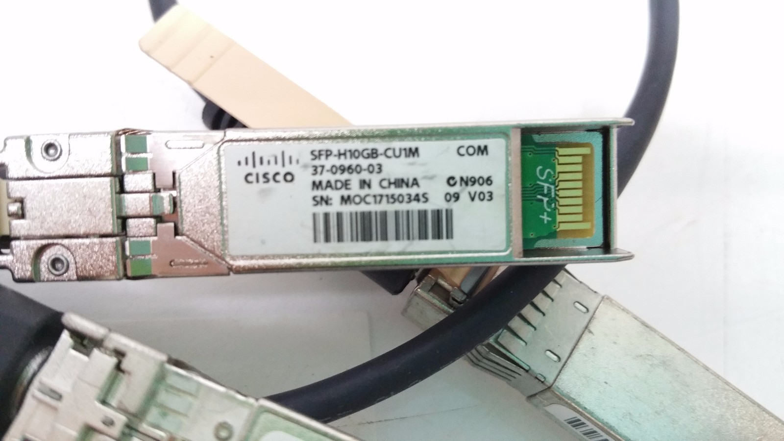 Cisco SFP-H10GB-CU1M 10GBASE-CU SFP+ Cable 1 Meter (Lot of 2)