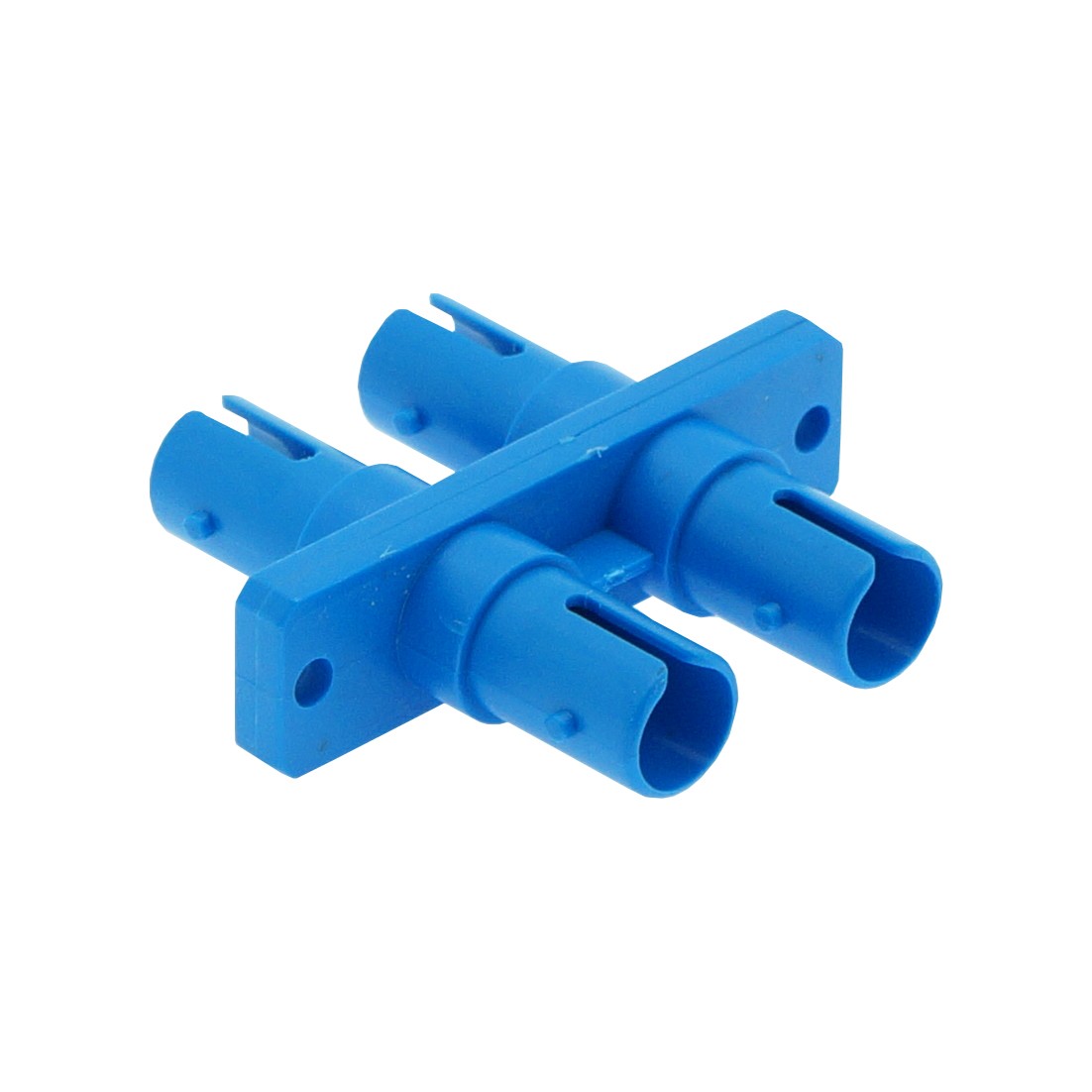 20 Pack of ST SM DX with flange Adapter, Blue Color, Plastic
