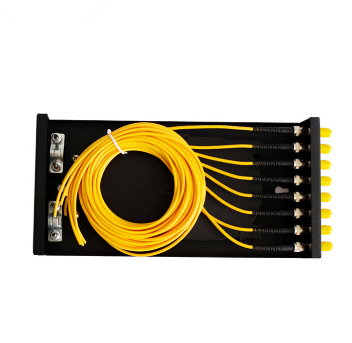 8-port ST fiber optic terminal box thickened 1.0MM including flange + pigtail