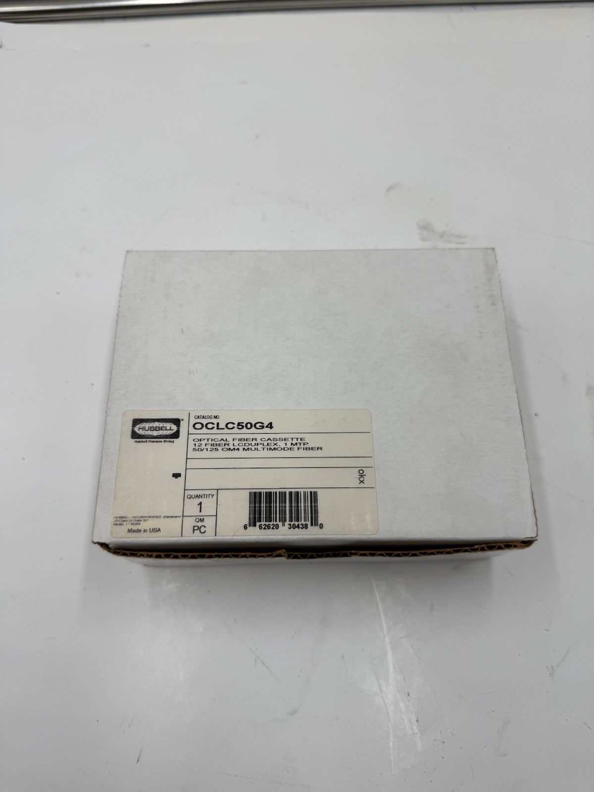 Hubbell OCLC50G4 Fiber Optical Cassette 12 Fiber LC-Duplex-MTP 50/125 OM4