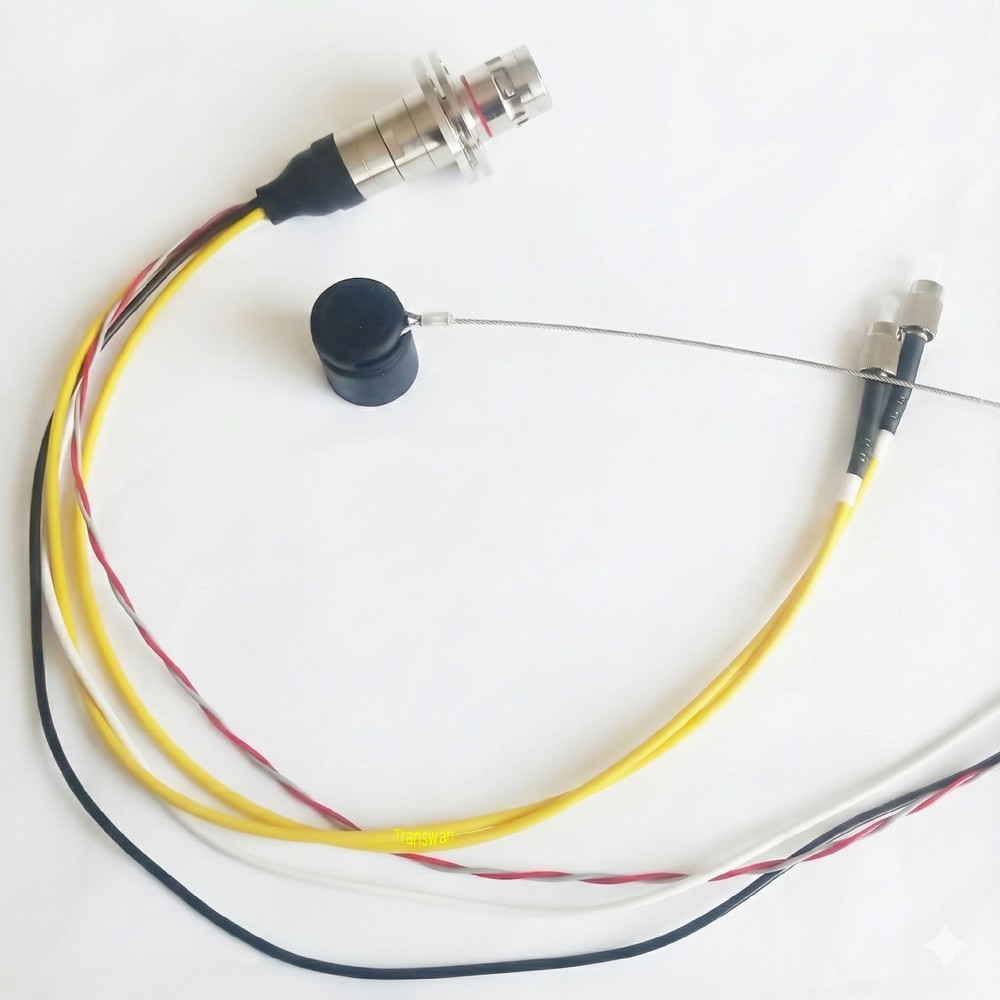 SMPTE311M Hybrid 3K93C Connector FXW with Tails of 2 x SM Fibers & 4 x Wires