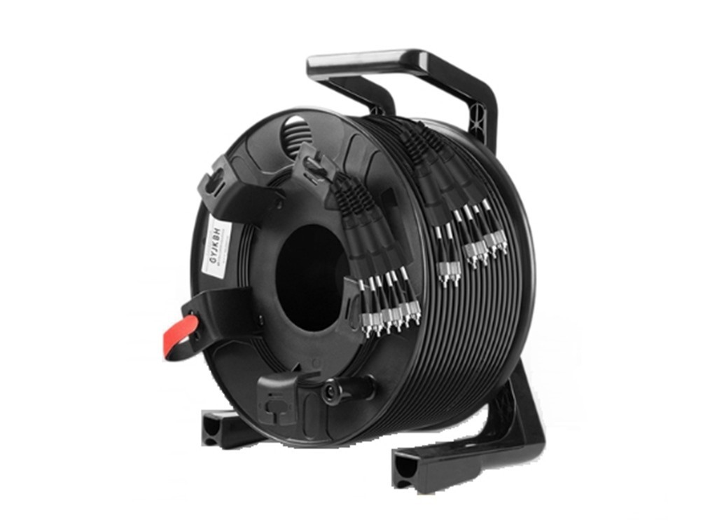 Armored Fiber Optic Cable ST to ST 6 Strands Single Mode with Fiber Reel