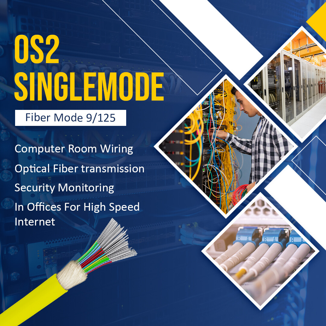 OS2 LC to LC Fiber Optic Patch Cable Single Mode Duplex Yellow 9/125 SMF 1M-15M