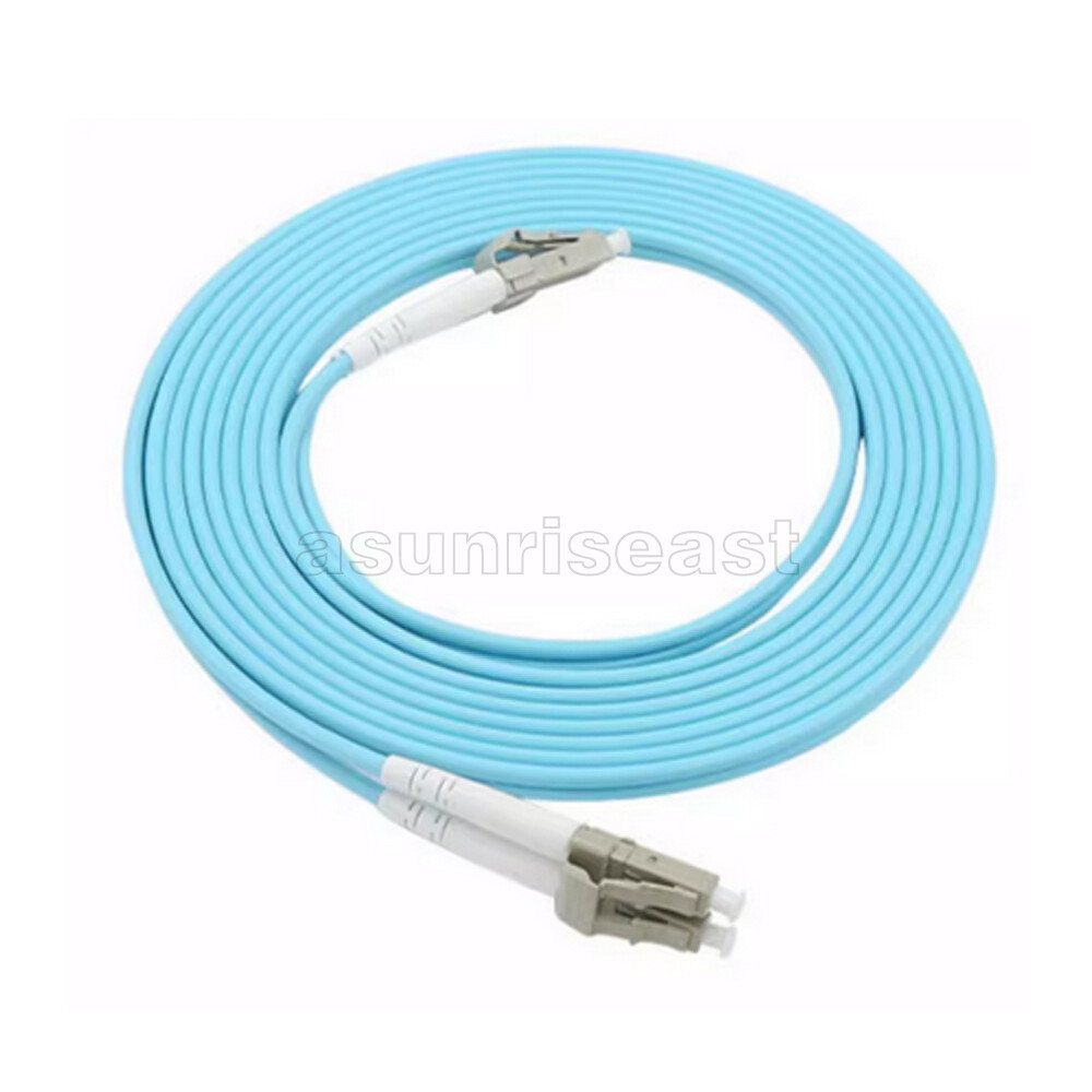 LC UPC to LC UPC 10G OM3 Multimode Duplex Fiber Optic Patch Cord Cable 1-40m lot