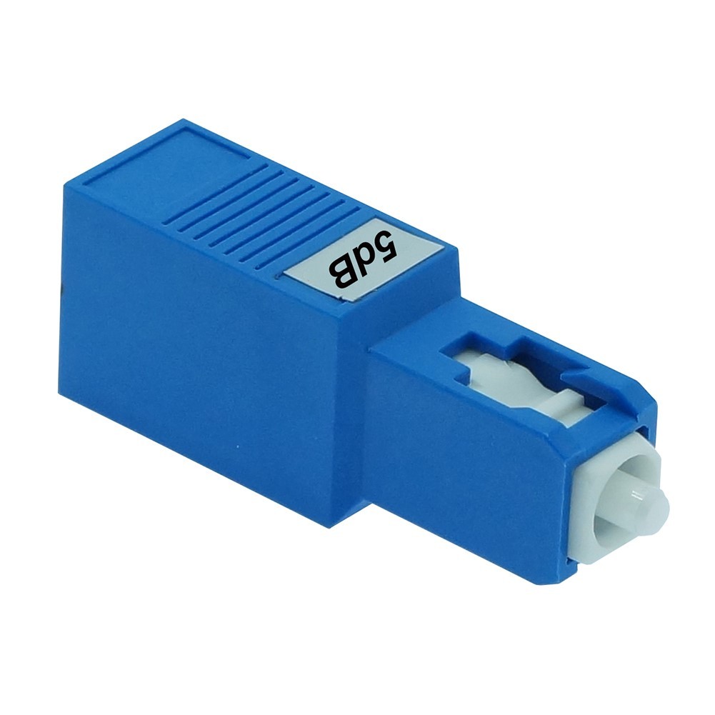 5dB SC UPC Connector Fiber Optic Optical Attenuator Single Mode Plastic Blue