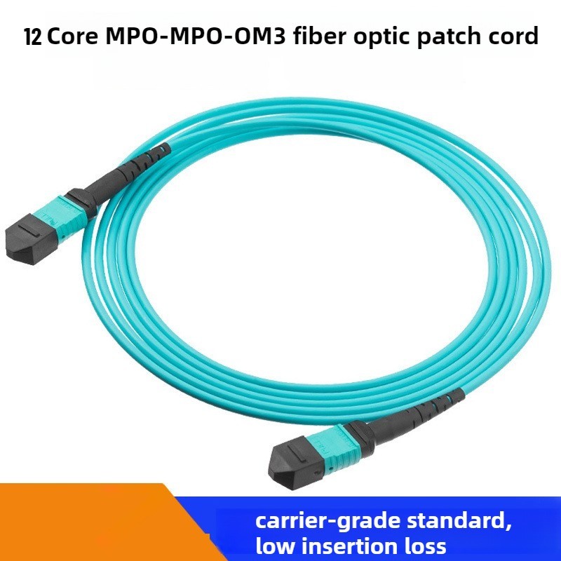 Fiber Opticial Patch Cord MTP 8|12F Type A lot 1-30M MPO Male to MPO Female OM3