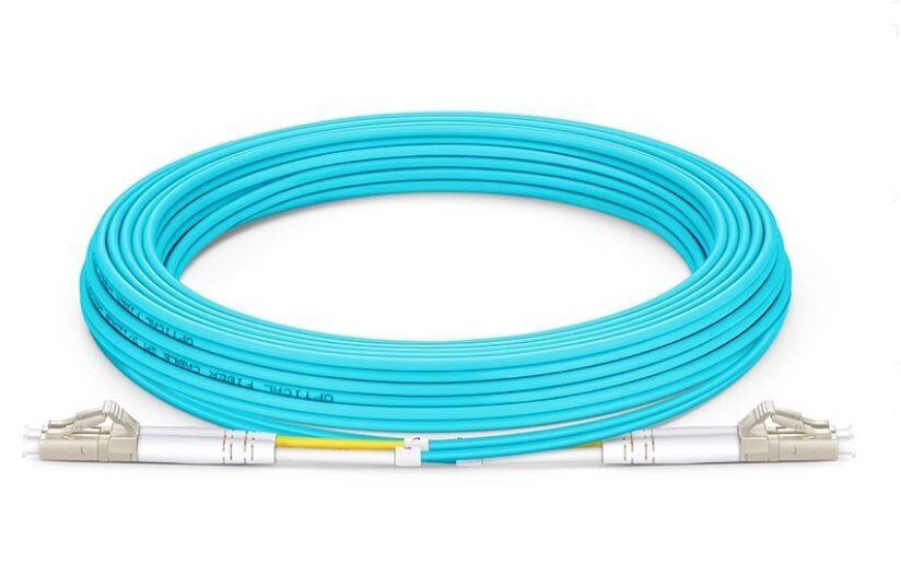 FS-5m LC UPC to LC UPC Duplex 2.0mm PVC OM3 Multimode Fiber Optic Patch cable