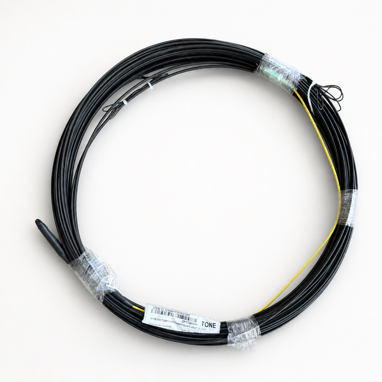 Corning OPTITAPDRP 1F SM ROC TDRP Pushlok APC/SC Fiber Optic Cable 100/125/150FT