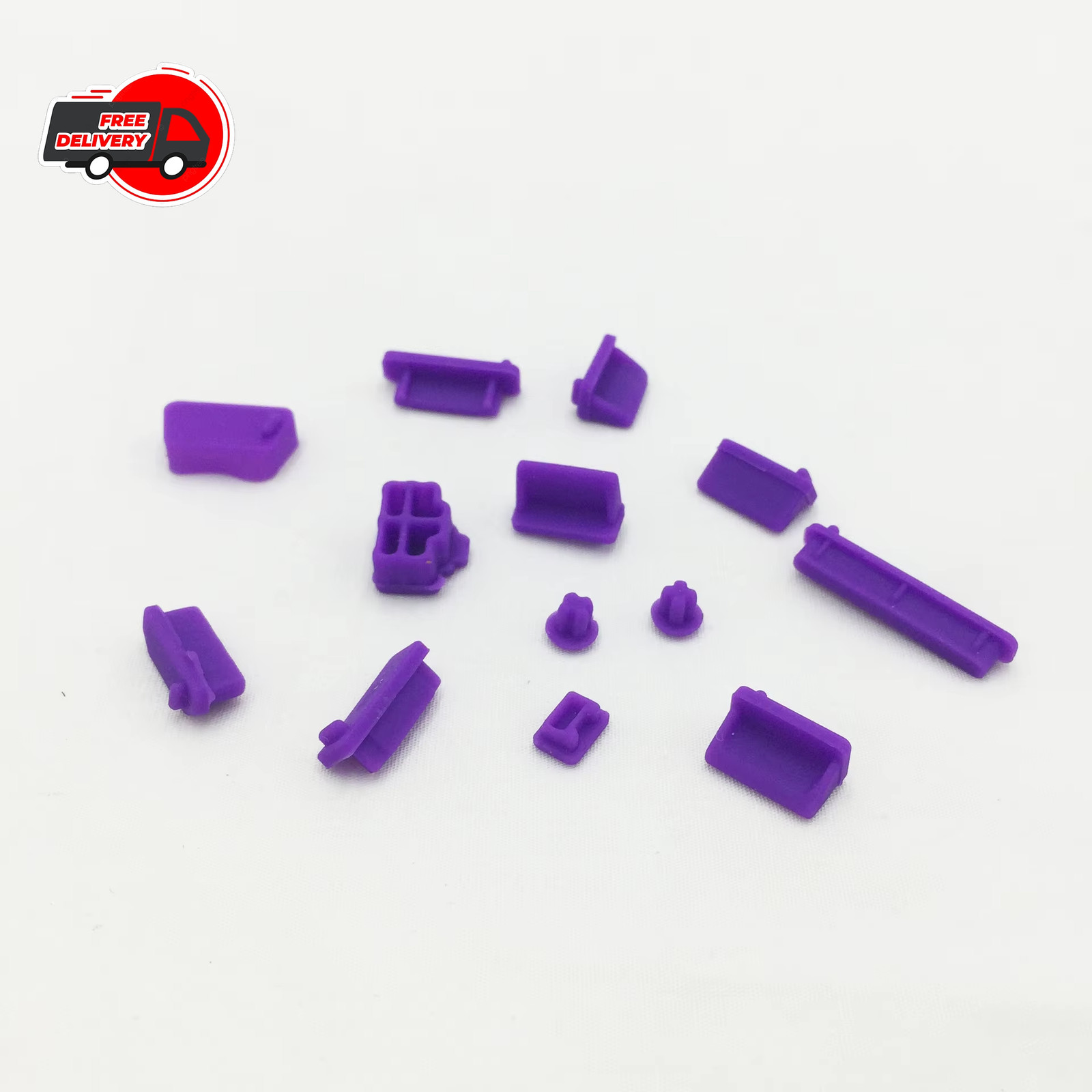16pcs Universal Laptop Port Plug Silicone Dustproof USB Protector Cover Set