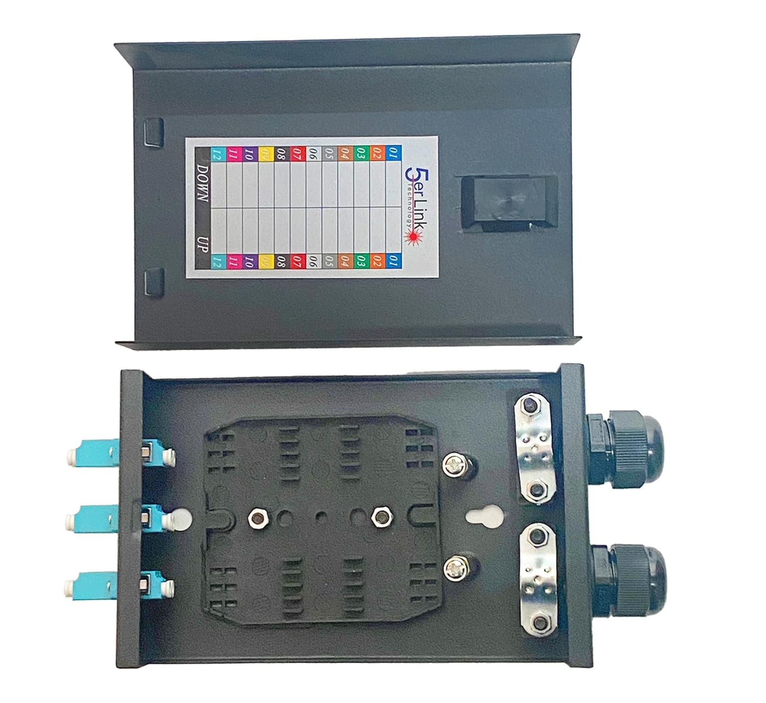 Fiber Optic Wall Mount Box with LC Couplers Single Mode & Multimode Fiber Optic