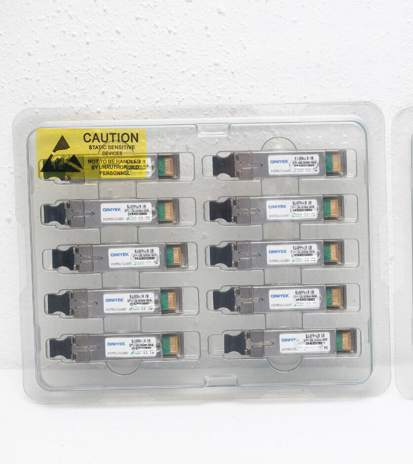 10 pack QINIYEK 10G BaseLR SFP+ FIBER Transceiver 1310nm ubiquiti cisco meraki