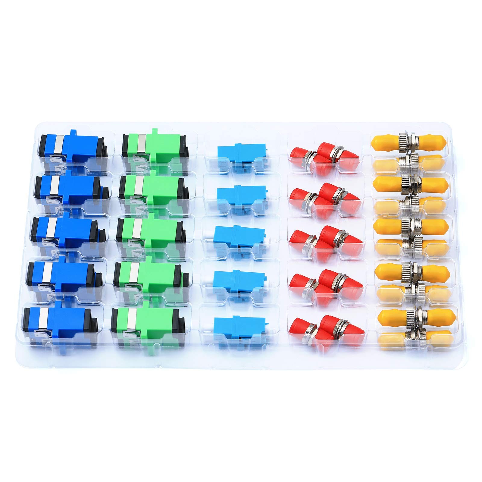 50Pcs/ Lots Fiber Optic Coupler Kit with SC/UPC,SC/APC,FC,LC,ST Five Types of…