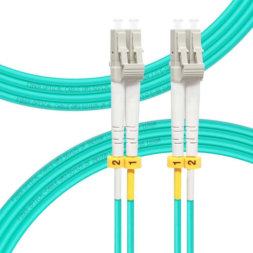 LC to LC Fiber Patch Cable OM3 Multimode 5M/16ft | Duplex, 50/125um MMF, MM M…