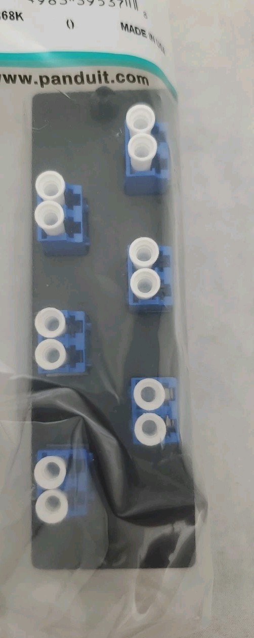 Panduit FAP6WBUDLCZ Fiber Adapter Panel W/ 6 Singlemode Ceramic Duplex Adapters