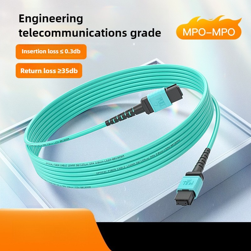 Fiber Opticial Patch Cord MTP 8|12F Type A lot 1-30M MPO Male to MPO Female OM3