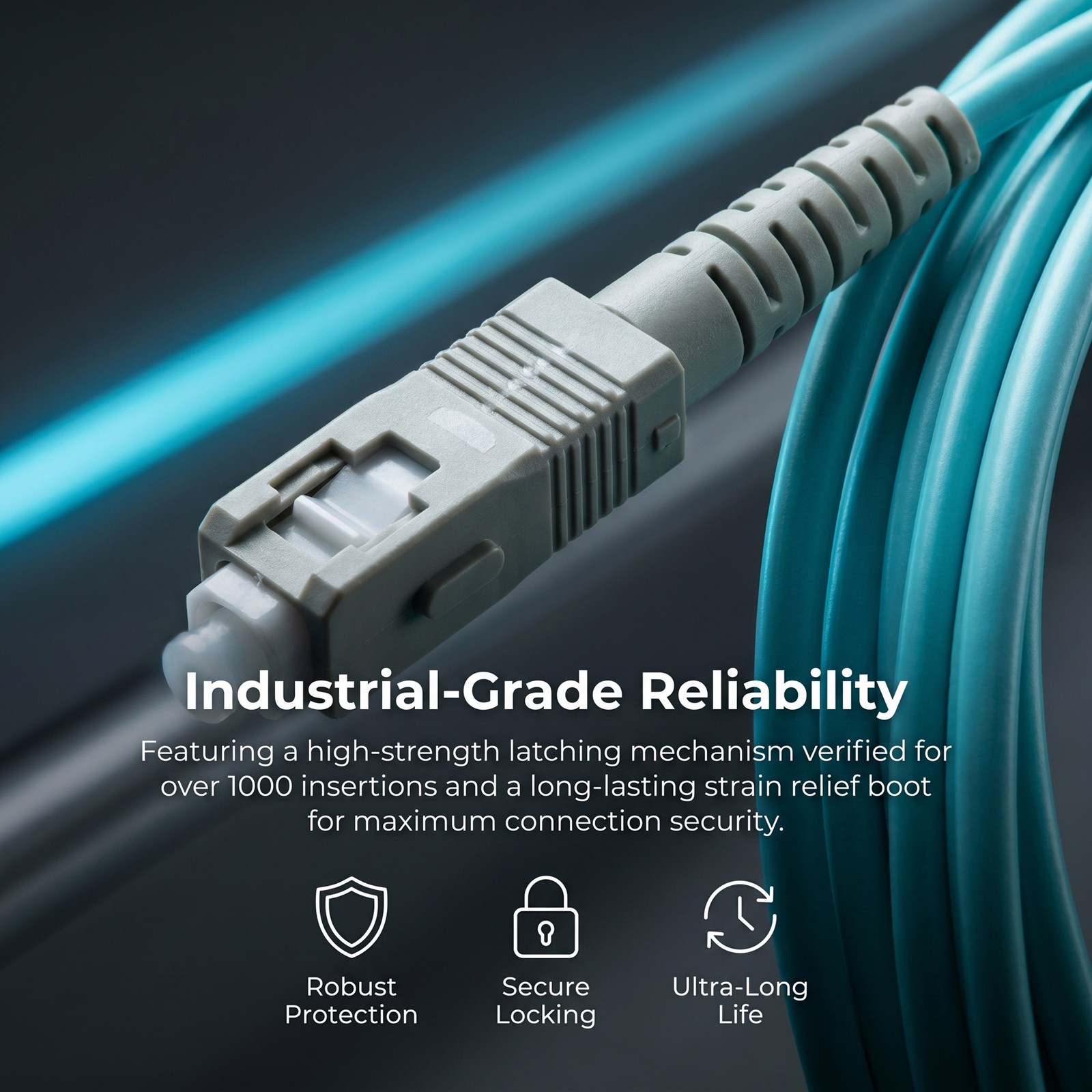 1M-30M SC-SC Duplex Multimode OM3 10 Gigabit Fiber Optic Cable Patch Cord