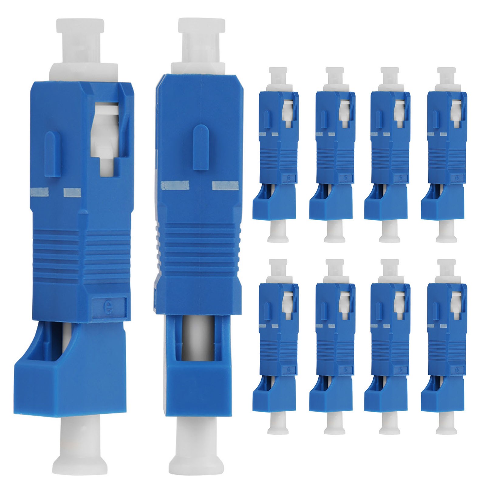 10-Pack SC To LC Fiber Optic Adapter Converter Single Mode (SC Male/LC Female)