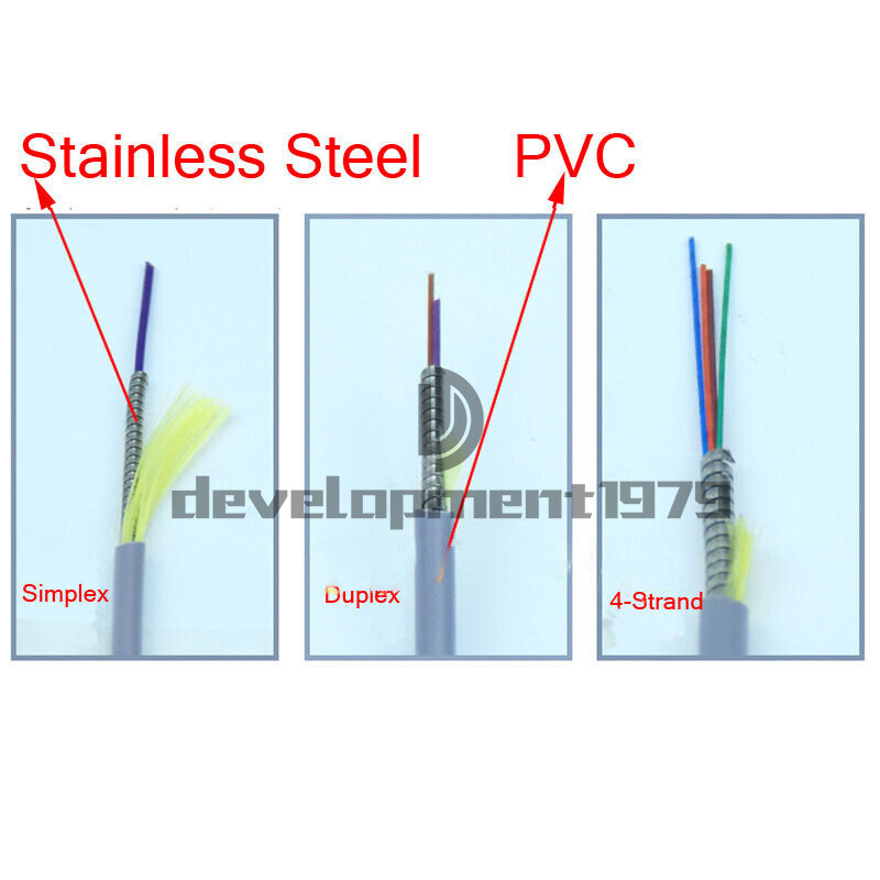 200M Armored Cable LC UPC -LC UPC 4 Strand Multi-Mode Fiber Patch Cord