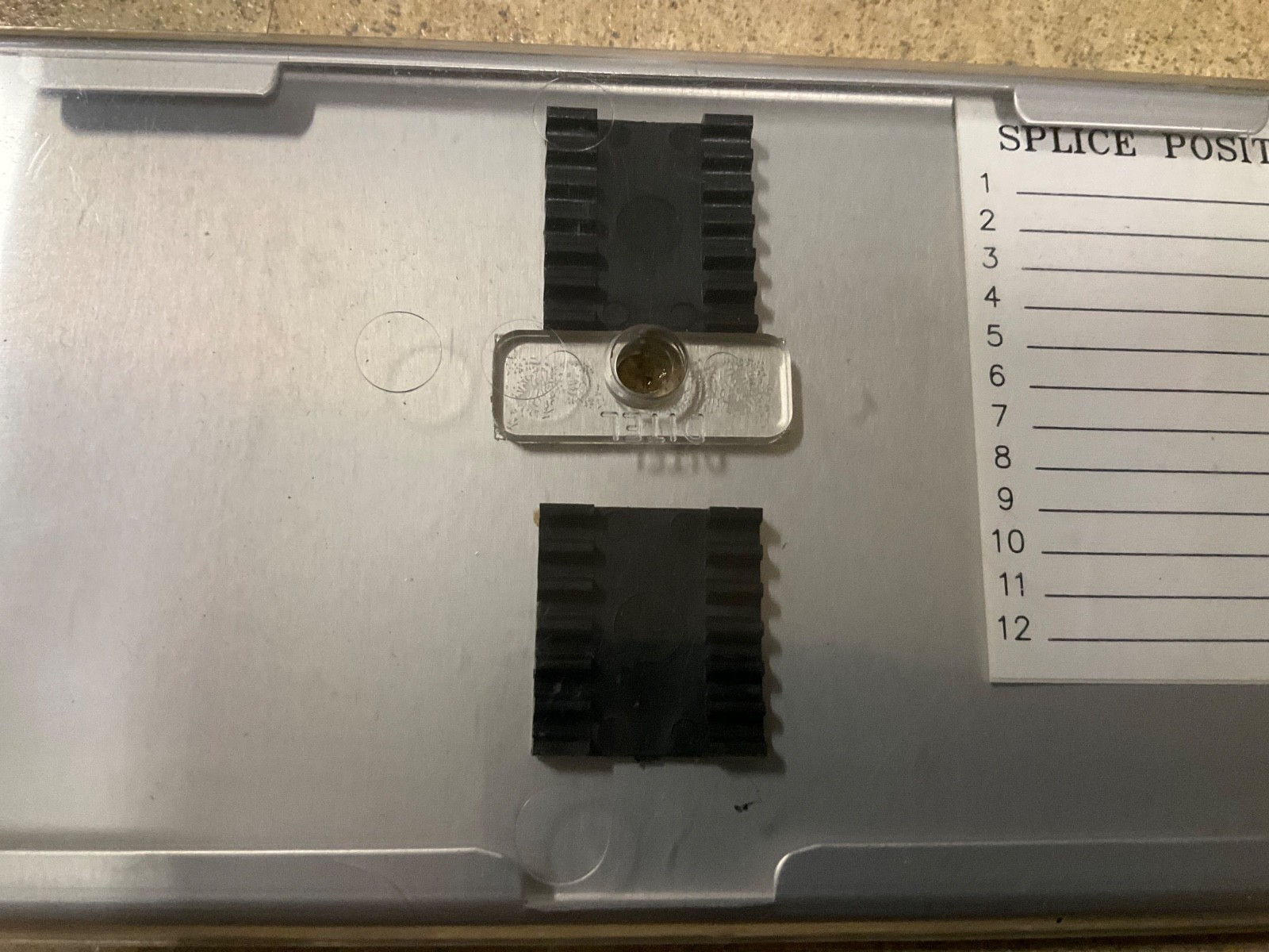 12 Fiber Splice Tray – Heat-Shrink Fusion Splices – DITEL NOS (sold each)