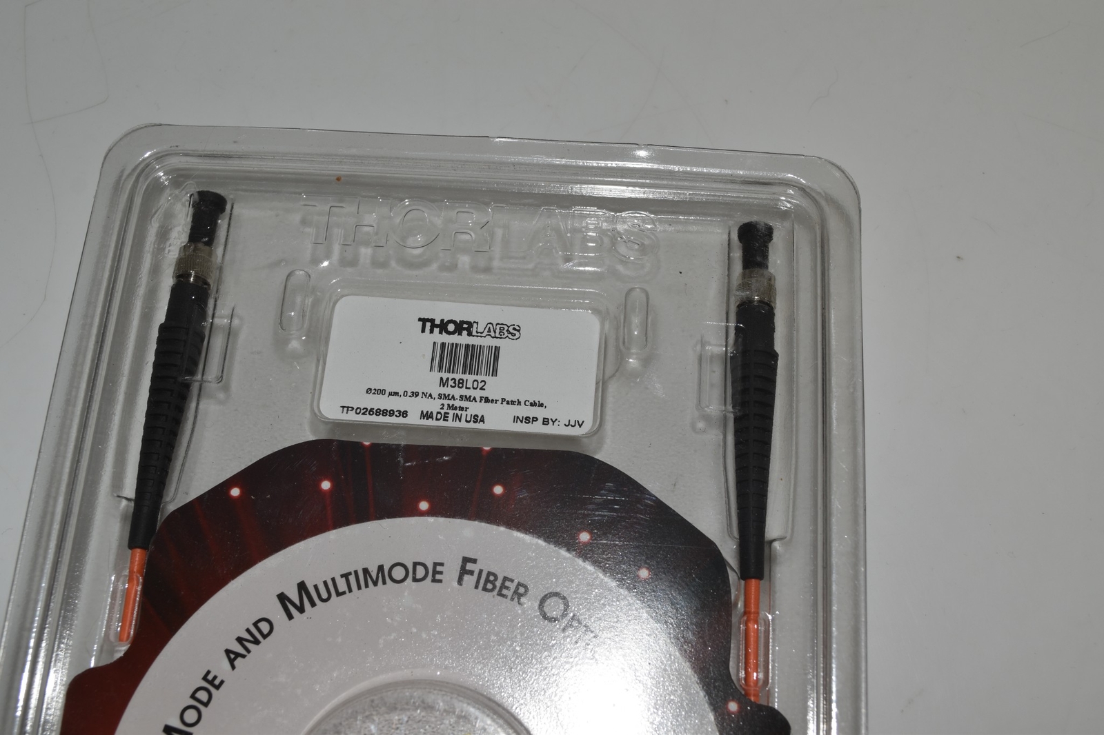 THORLABS M38L02 SINGLE MODE & MULTIMODE FIBER OPTIC PATCH CABLES – NEW (LWP17)