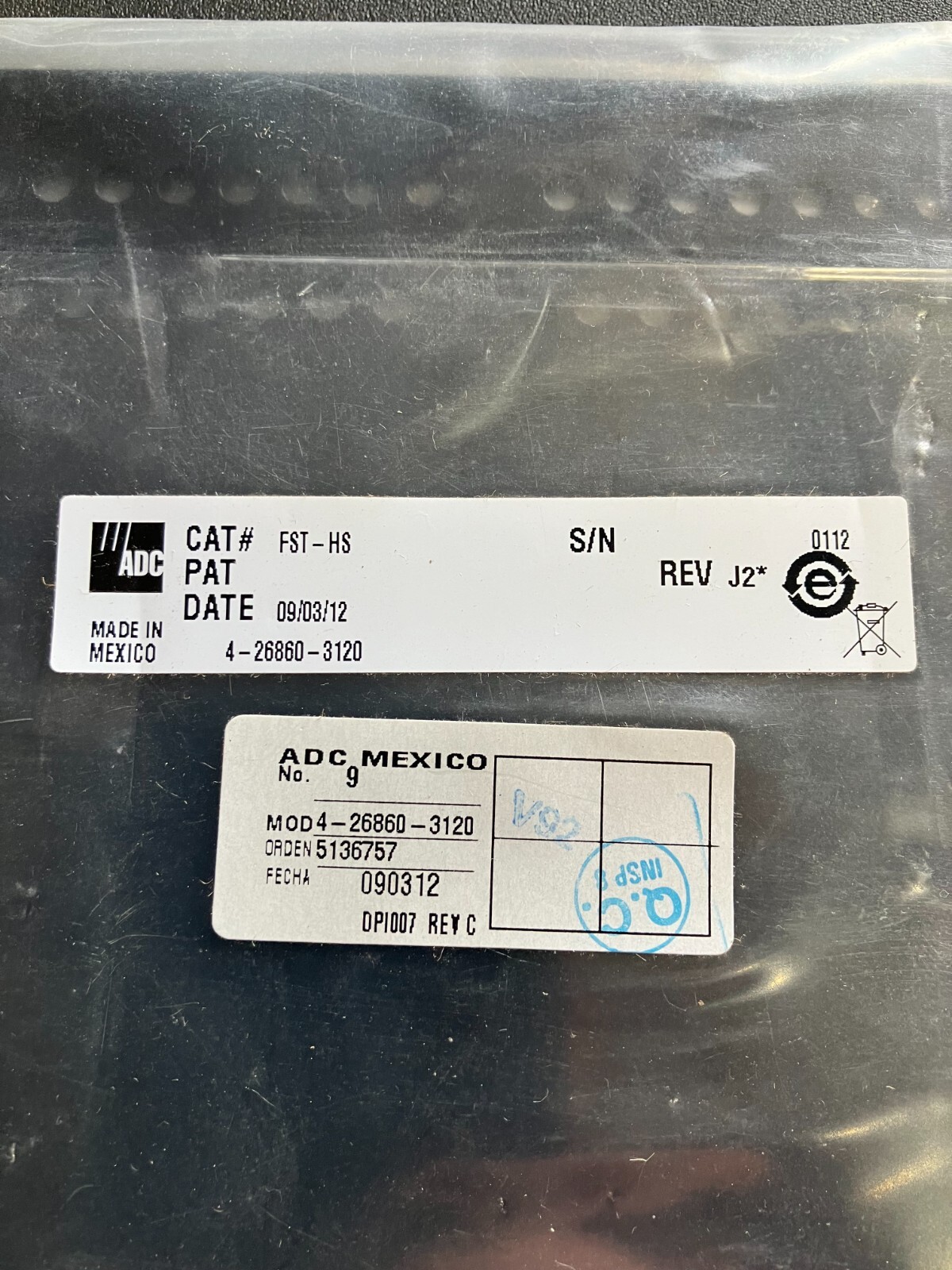 Commscope FST-HS Fiber Optic Splice Tray 12 splice capacity