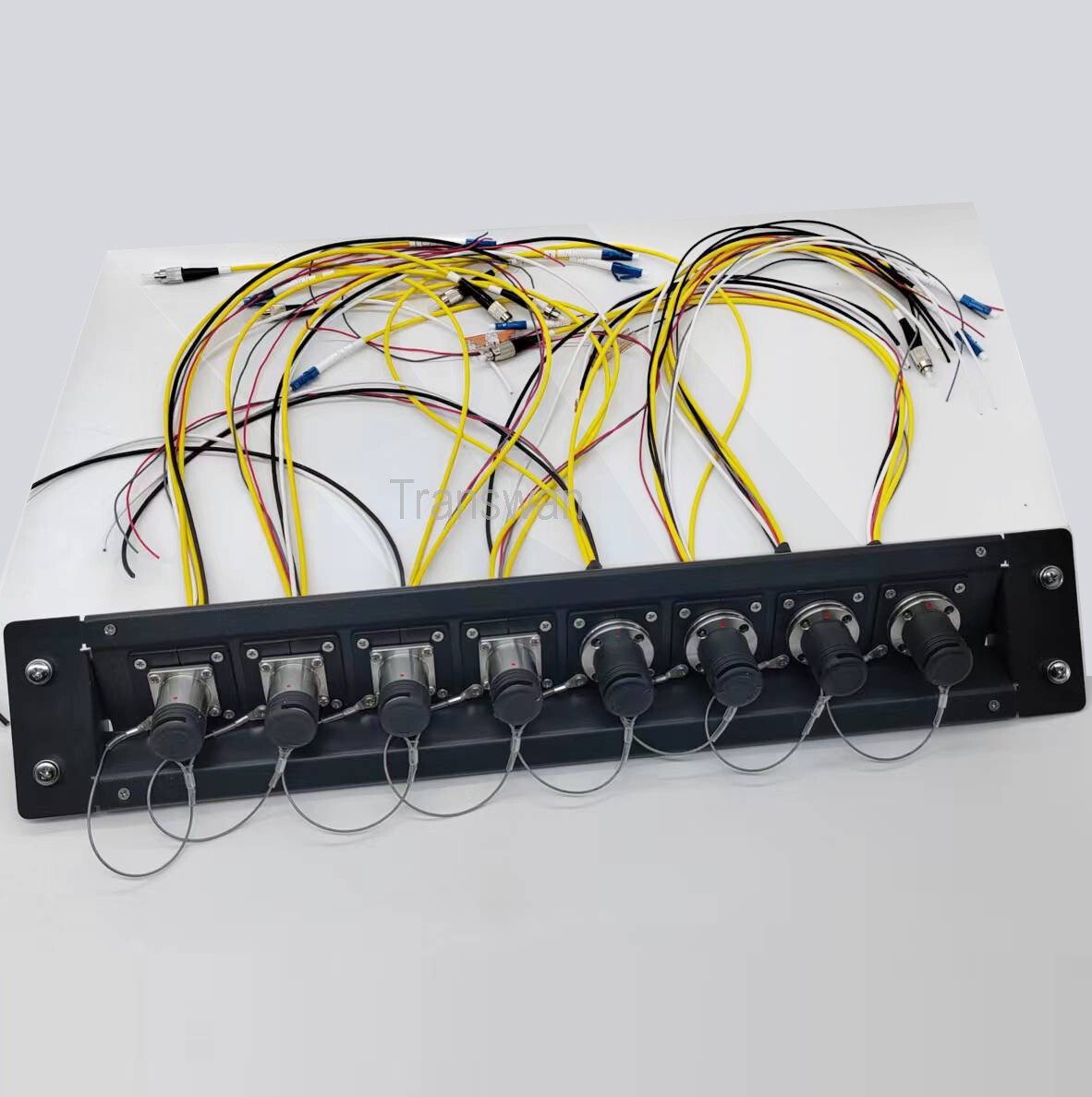 SMPTE311M Hybrid 3K93C Connector FXW with Tails of 2 x SM Fibers & 4 x Wires