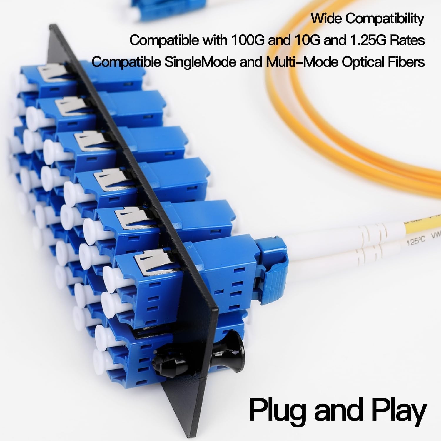 VFLTOOL LC Fiber Optic Patch Panel 24 Port Duplex LGX Blue SM/MM