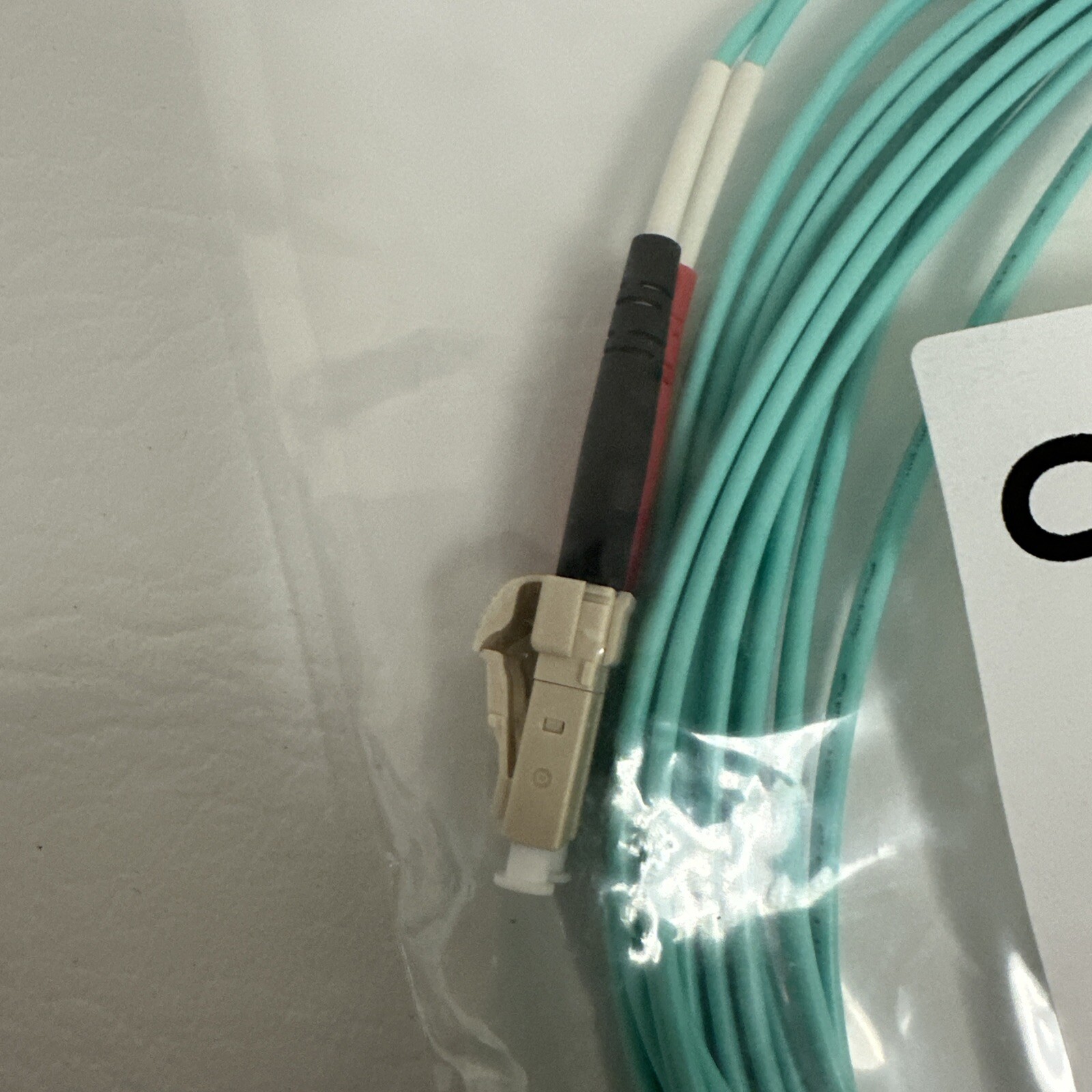 Lot of 4x Legrand C2G 33048 5M 16.4FT LC-LC 10G OM3 DPX MM Fiber Cable – Aqua