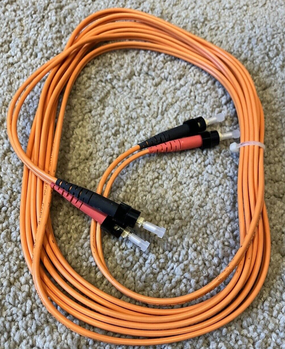 5 PACK LOT 2m ST-ST Duplex 62.5/125 Multimode Fiber Patch Cable Orange 2 Meter