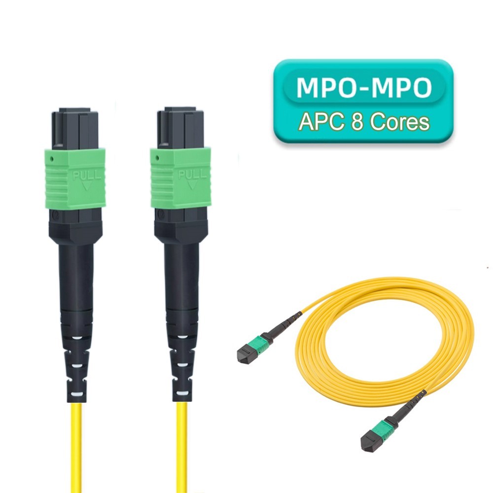 MPO to MPO APC Fiber Optic Patch Cord 8/12 Fibers Type B Female OS2 SM Cable