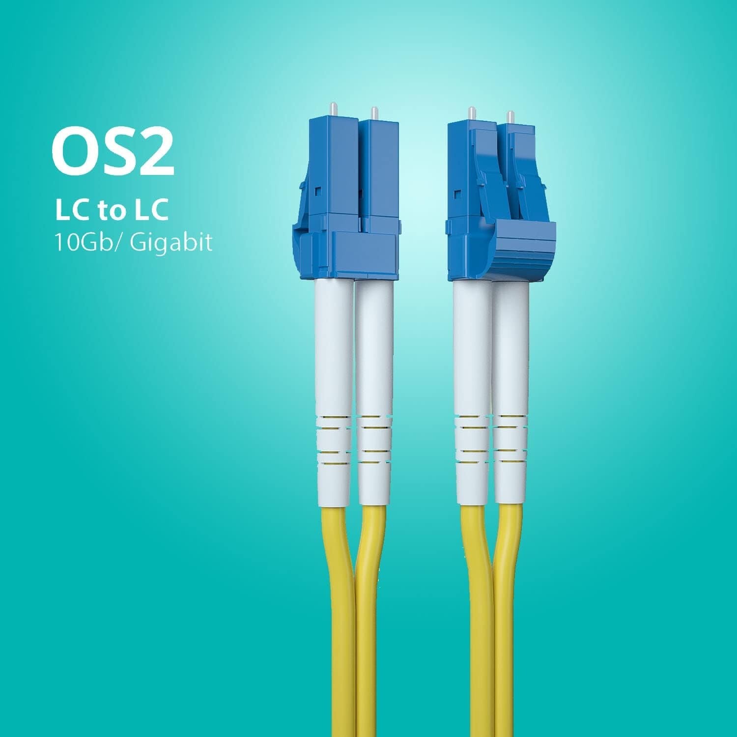 Fiber Optic Patch Cord LC/UPC – LC/UPC 122 M SM 9/125 G652D DX 3.0mm LSZH Yellow