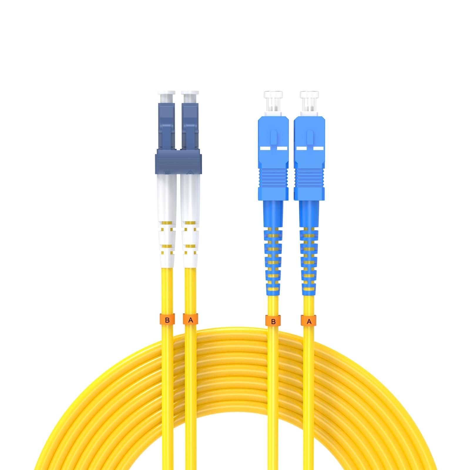 6 Meters 20ft LC To SC OS2 Single Mode Duplex Fiber Optic Jumper Patch Cord