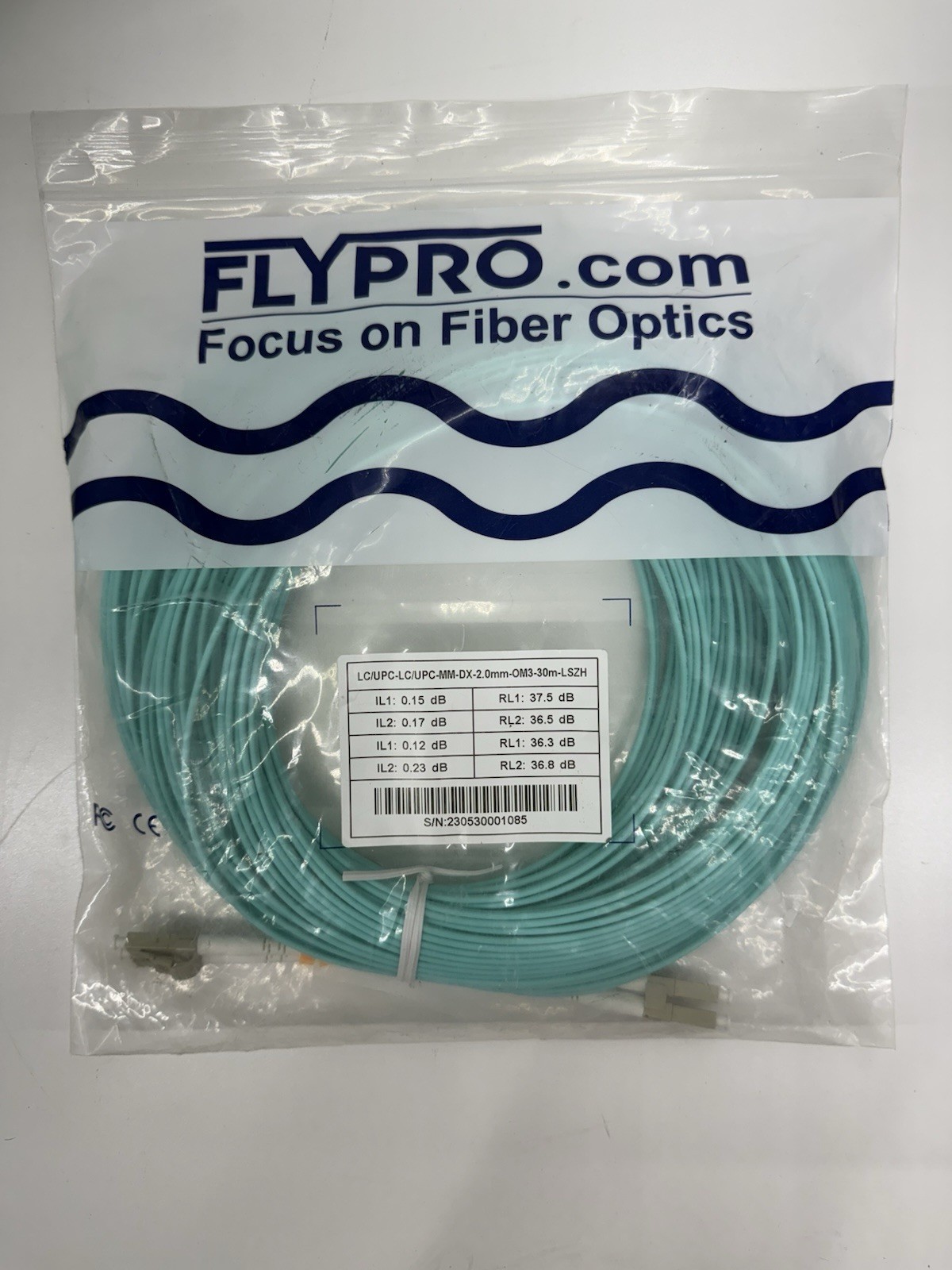 Fiber Optics Flypro.com 2.0MM-0M4-10M (set of 4)