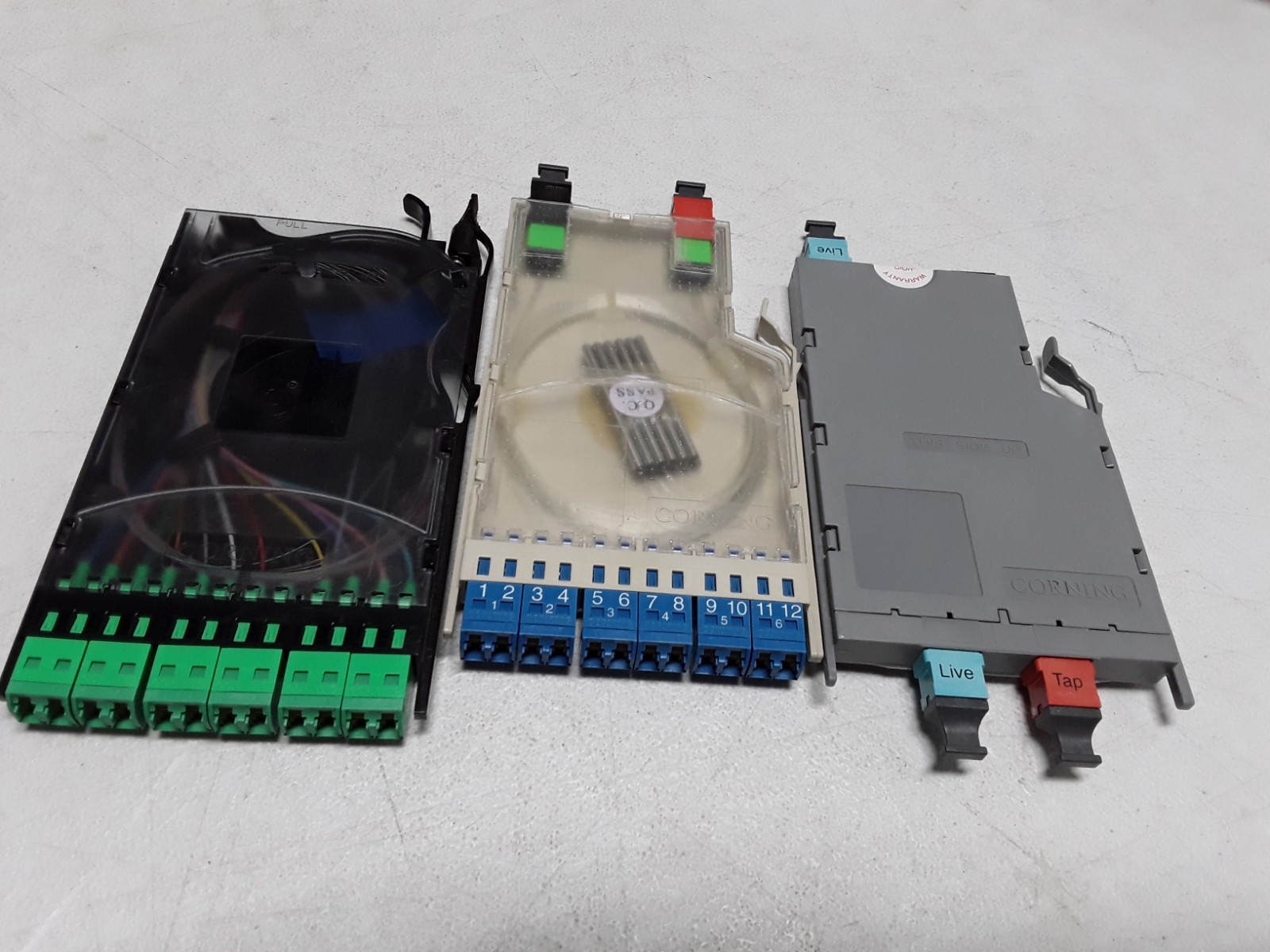 Three Assorted Fiber Optic Cassettes