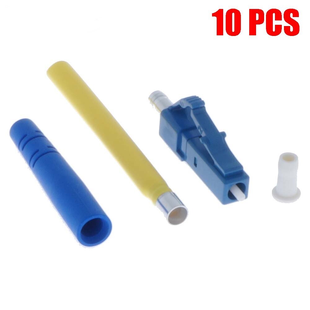 10 PCS LC/UPC Fiber Optic Simplex Single-Mode Optical Connector 2.0mm Blue