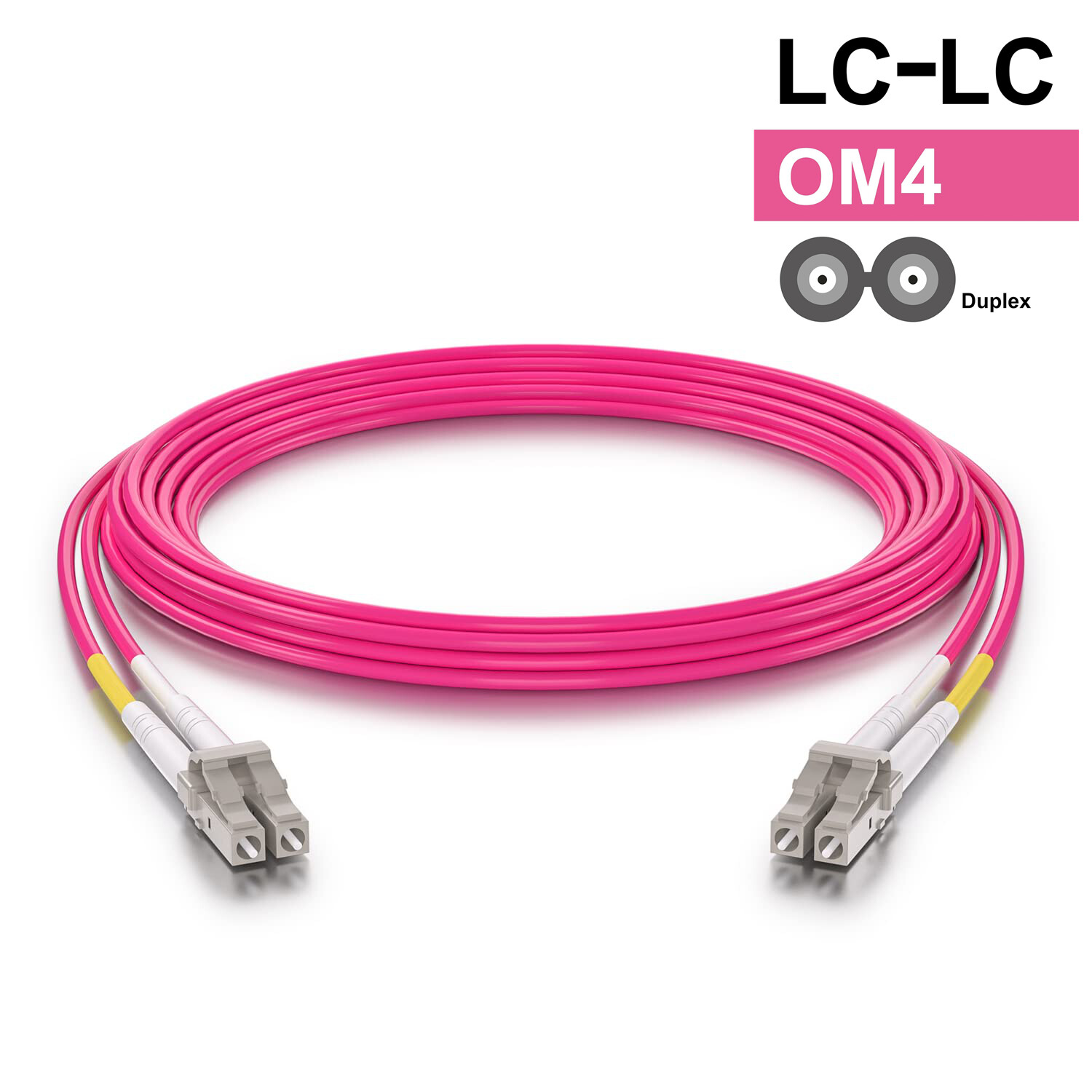 OM3 OM4 OM5 OS2 LC to LC Fiber Optic Patch Cable, Duplex LC MMF SMF Cable 1-40m