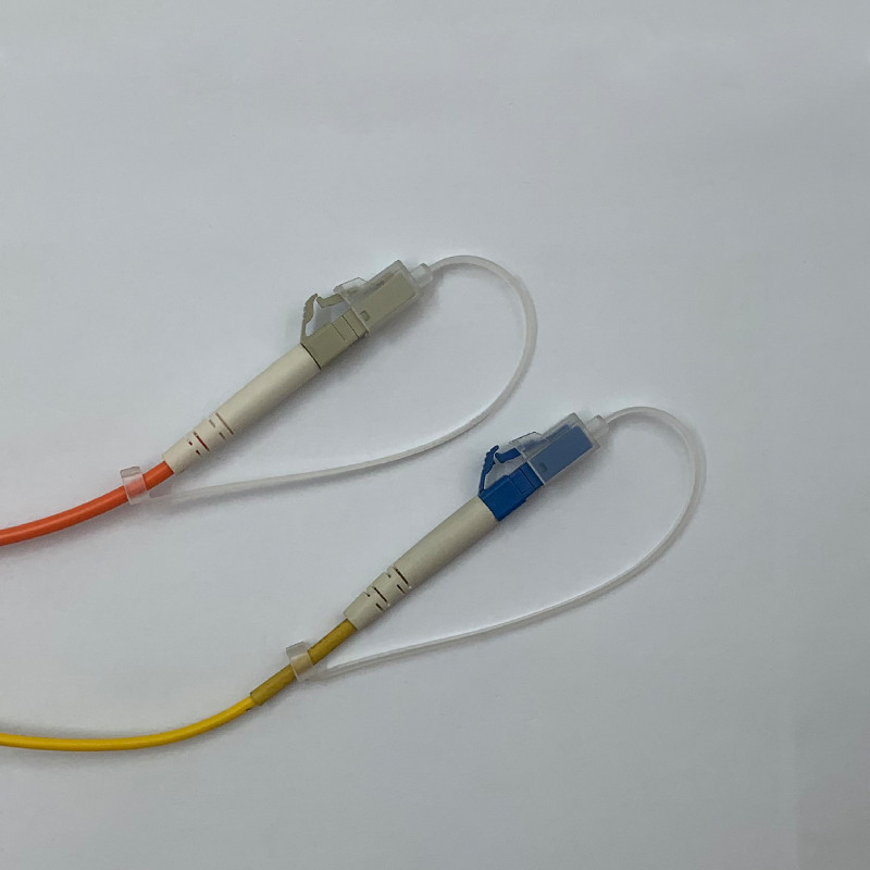 100pcs 1.25mm LC Dust Cap with Chain Dust Plug Fiber Optic Connector Cable Cover