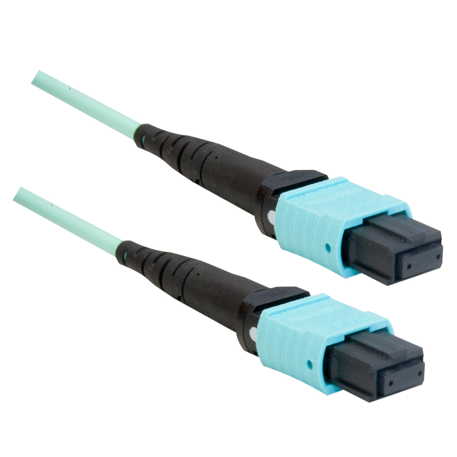 30M 12 STRAND MTP MPO OM3 50u 50/125 MICRON FIBER OPTIC PATCH CABLE 10GB AQUA