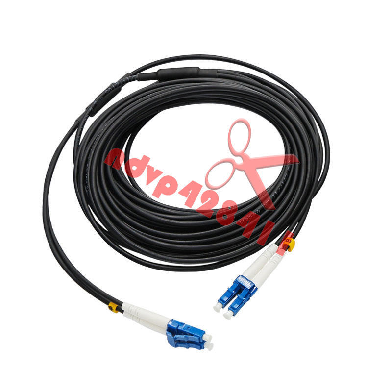 350M Black Armored Fiber Cable LC-LC UPC SM 9/125 Duplex Fiber Optic Patch Cord
