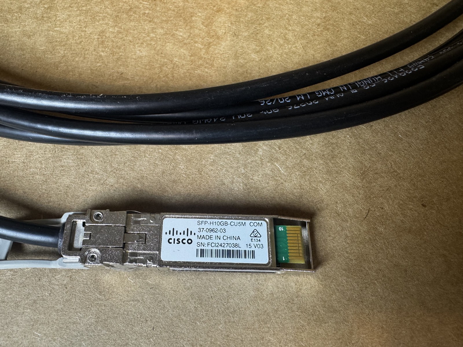 Cisco SFP-H10GB-CU5M Genuine 10GBASE-CU SFP+ Cable 5M