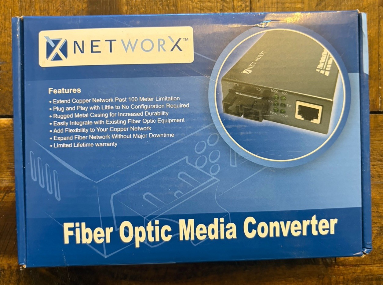 Networx Gigabit Ethernet Fiber Media Converter – UTP to 1000Base-SX-ST Multimode
