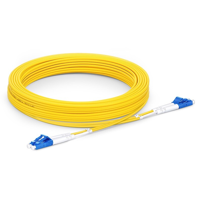 LC UPC to LC UPC Duplex S2 Single Mode PVC (OFNR) Fiber Optic Patch Cable 2mm